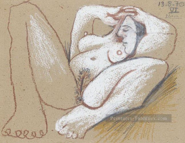 Canapé nu 1970 cubisme Pablo Picasso Peintures à l'huile